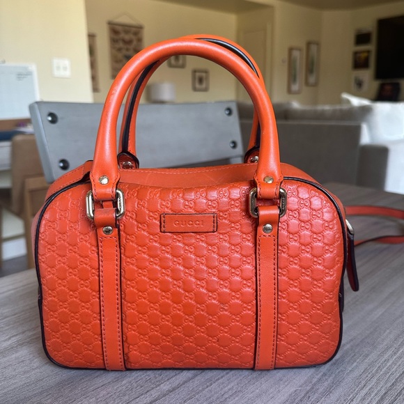 Gucci Microguccissima Orange Calf Leather Bag. - Picture 1 of 8